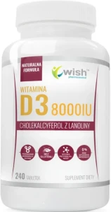 WISH PHARMACEUTICAL Witamina D3 8000Iu 240 tabletek
